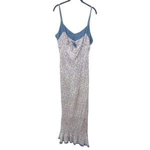 Newport News Vintage Y2K Babydoll Prairie Garden Cottage Maxi Dress (10)